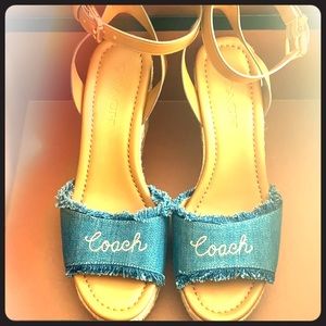 COACH - Denim Wedge - 7.5 - Never Worn